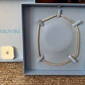 Elegant Gold and Silver Tennis Necklace